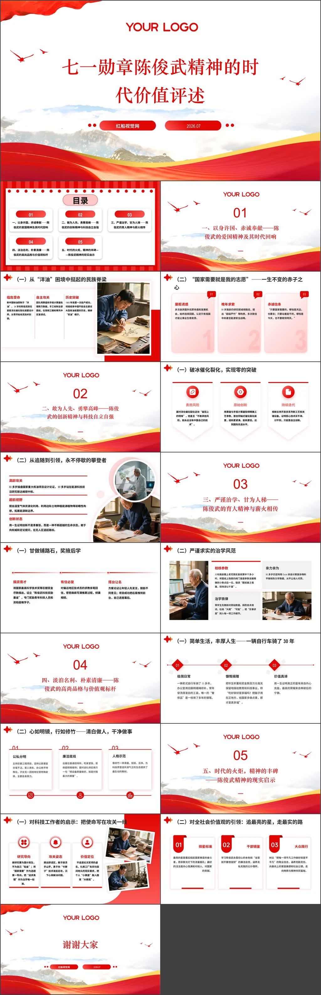 2026七一勋章陈俊武精神的时代价值评述党课ppt