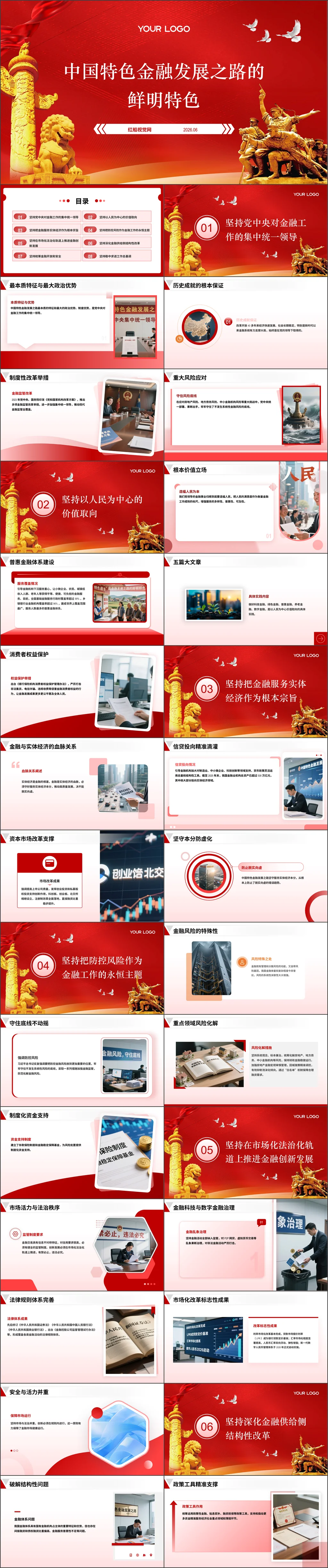 2026中国特色金融发展之路的鲜明特色党课ppt