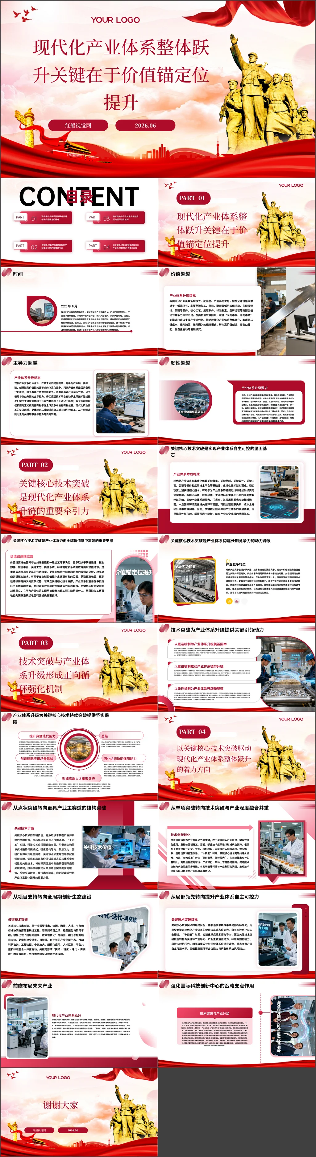 2026以关键核心技术突破牵引现代化产业体系整体跃升党课ppt
