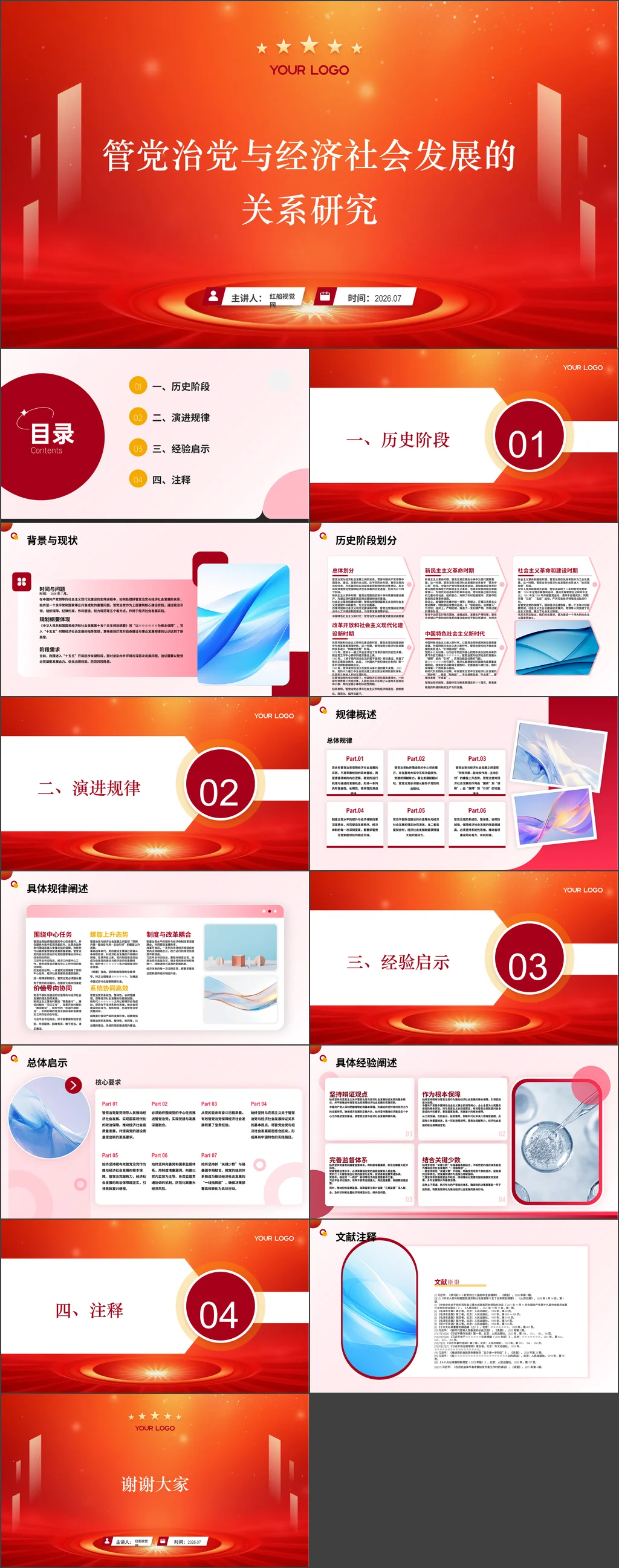 2026以有效管党治党保障经济社会发展的历程与经验党课ppt