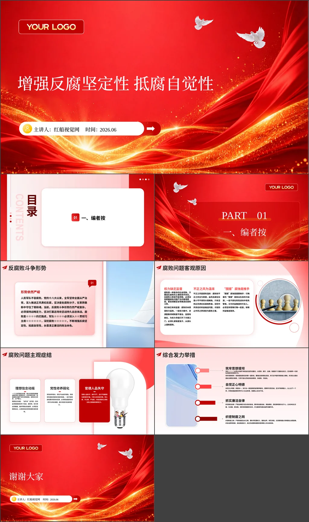 2026增强反腐坚定性、抵腐自觉性党课ppt