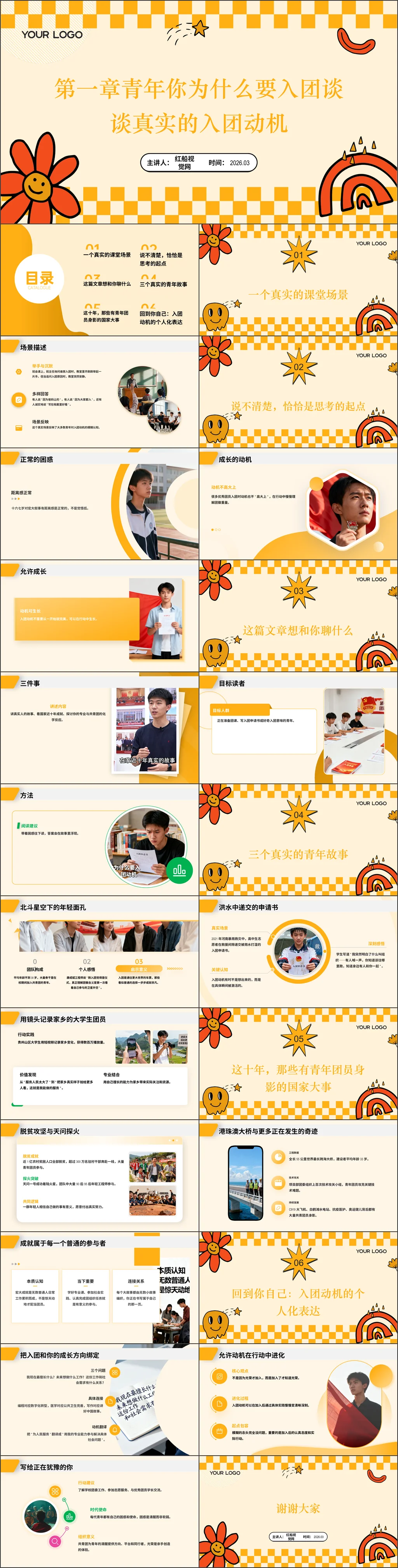 2026年入团教育团课青年为什么要入团谈谈真实入团动机ppt课件