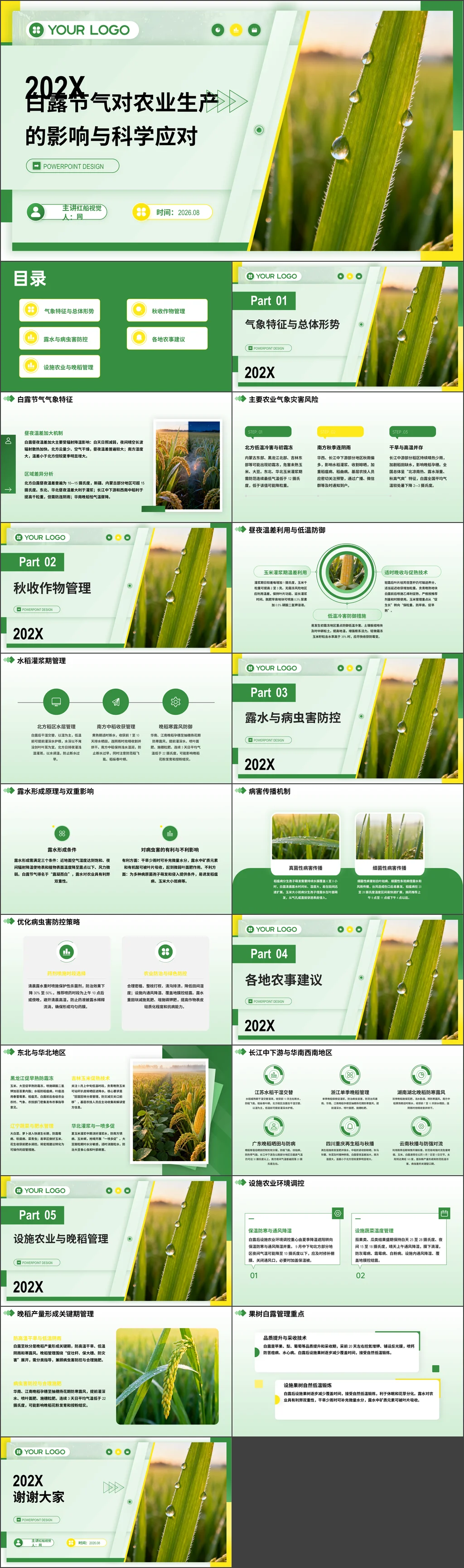 2026白露节气对农业生产的影响与科学应对党课ppt