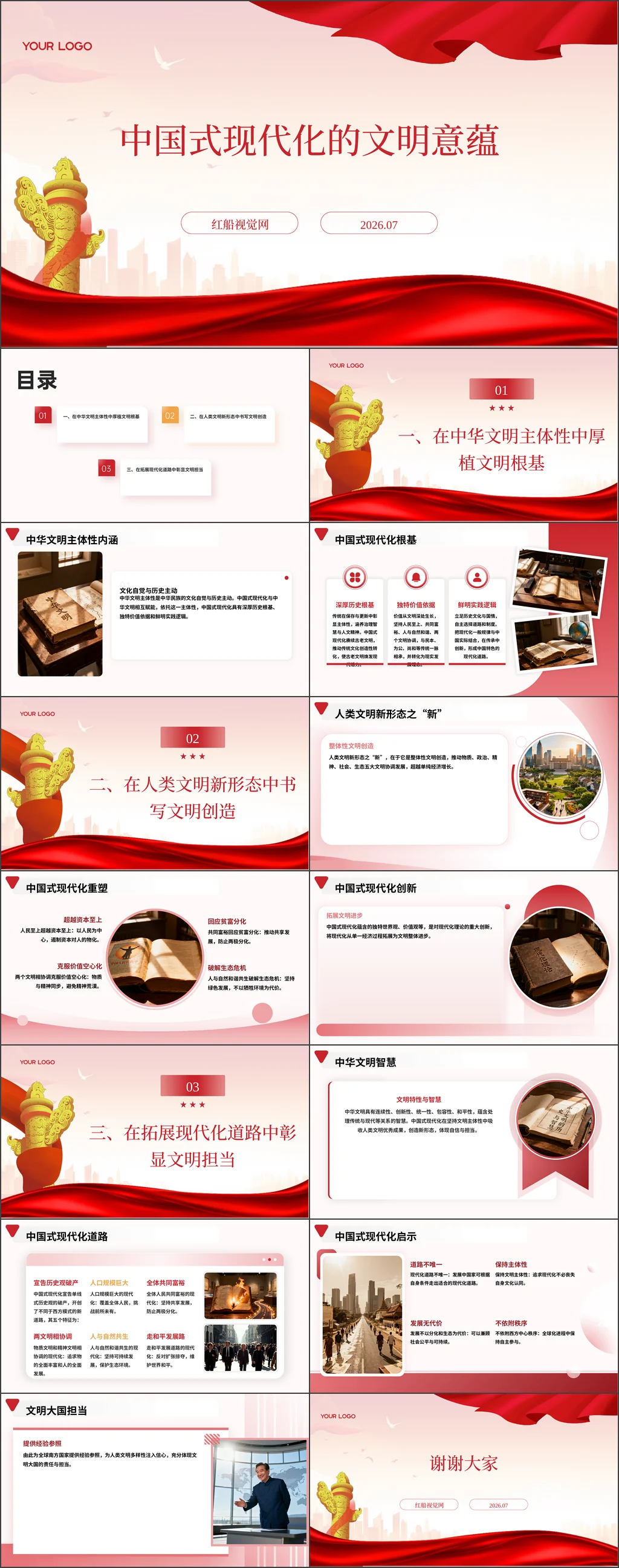 中国式现代化的文明意蕴党课ppt