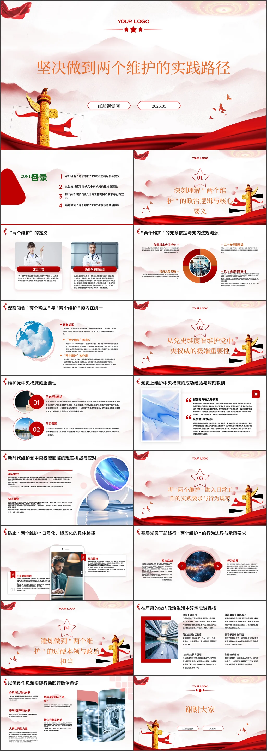 党员干部坚决做到两个维护的实践路径党课ppt课件