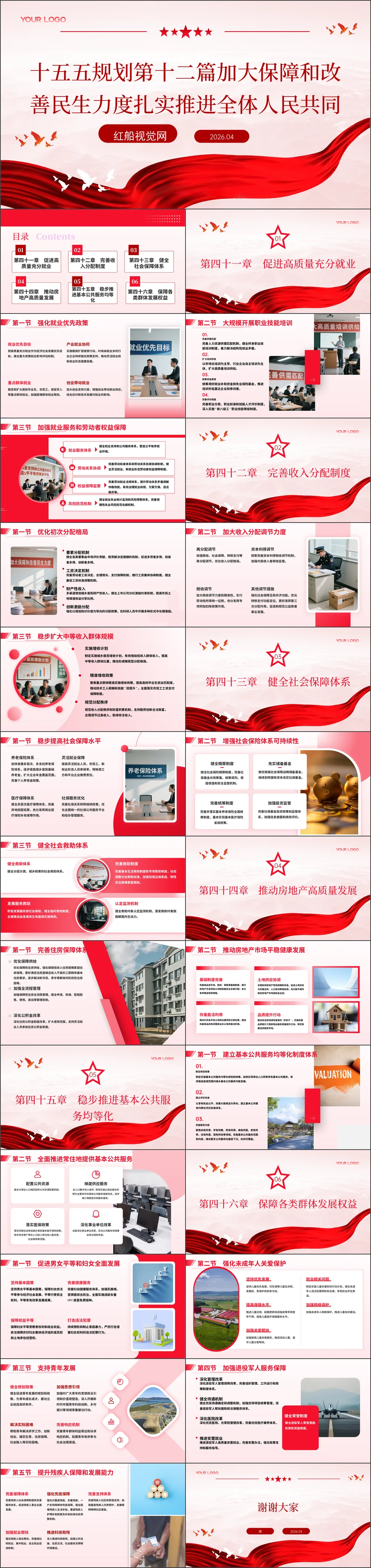 十五五规划第十二篇加大保障和改善民生力度扎实推进全体人民共同富裕党课ppt带讲稿