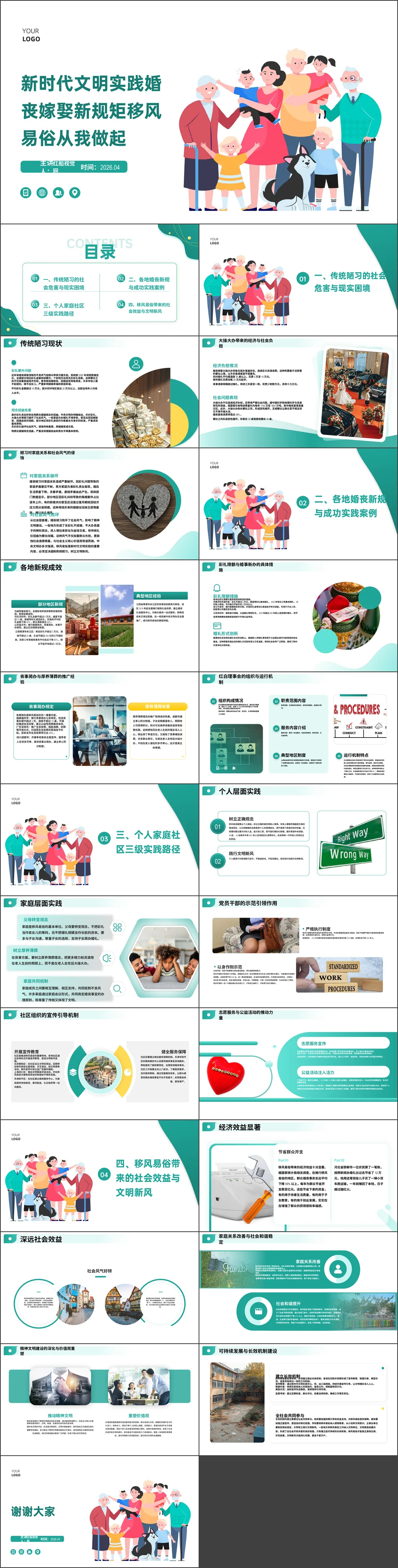 新时代文明实践：婚丧嫁娶新规矩,移风易俗从我做起党课ppt带讲稿